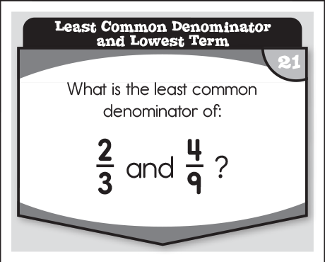 Unknown Number in Multiplication or Division Problem card