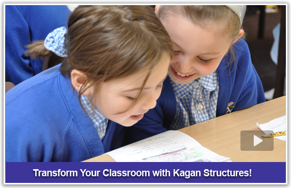 Children working together using Kagan Structures